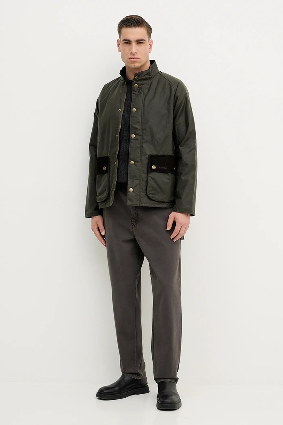Barbour pantaloni de bumbac Bowland MTR0792 gri SS26