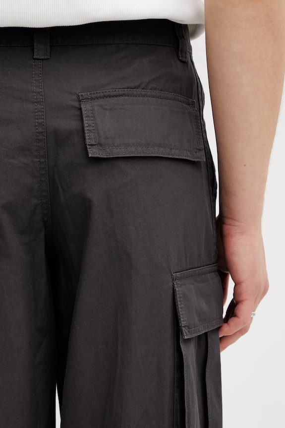adidas Originals pantaloni cargo din bumbac pentru bărbați gri KS6854