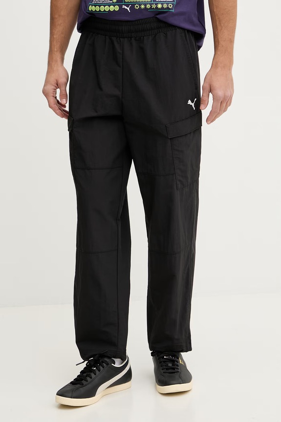 Puma spodnie Wardrobe Essential tkanina czarny 629653