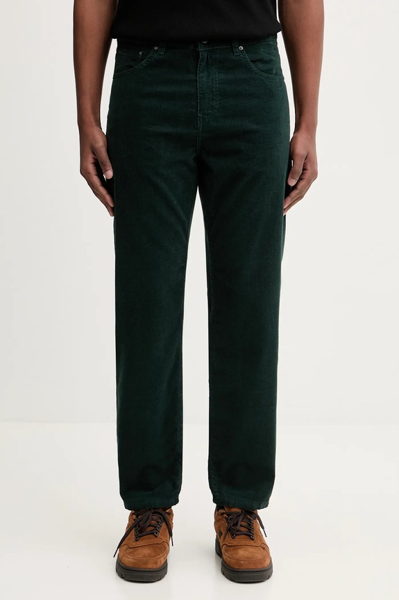 Бавовняні штани Carhartt WIP Newel Pant тканина зелений I031456.3GH02