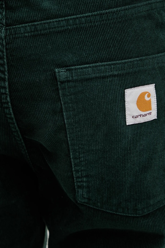 Хлопковые брюки Carhartt WIP Newel Pant зелёный I031456.3GH02