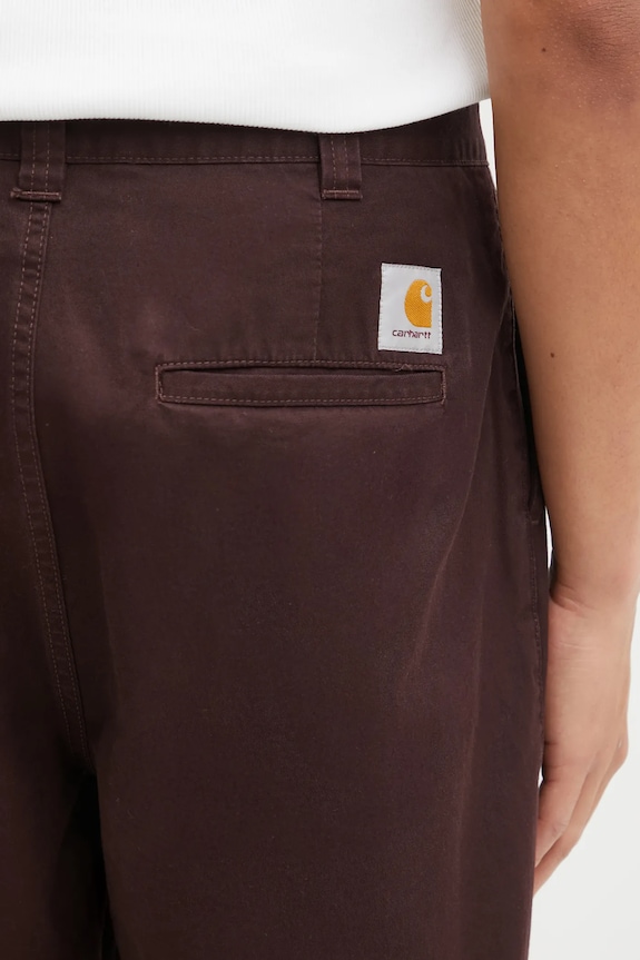 Carhartt WIP pantaloni de bumbac Merrick Pant maro I033759.33H06