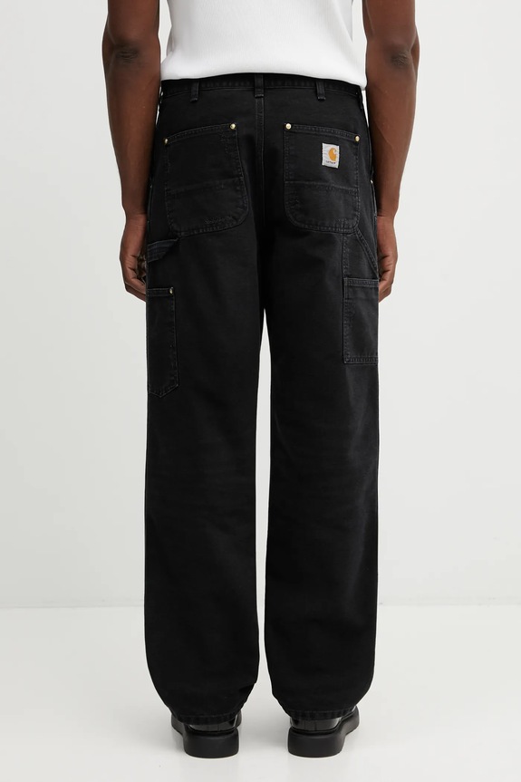 Îmbrăcăminte Carhartt WIP pantaloni de bumbac Double Knee Pant I036274.89B7 negru