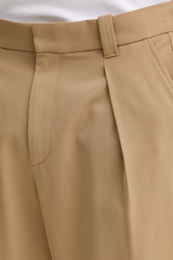 A.P.C. pantaloni cu lână PANTALON RENATO bej COHKX.H08428