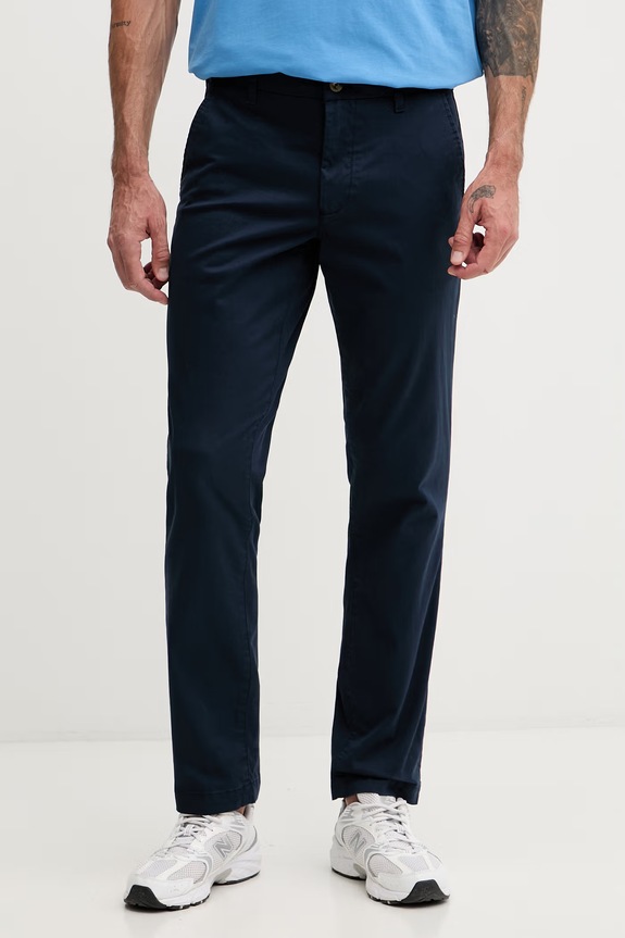 Helly Hansen nohavice pánske bavlnené s elastanom BRYGGEN tmavomodrá 54538