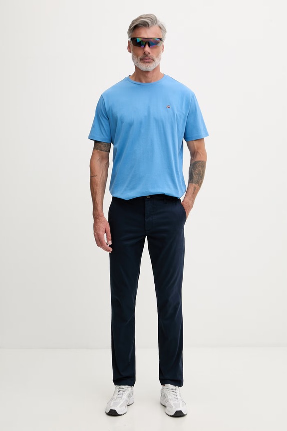 Helly Hansen nohavice pánske bavlnené s elastanom BRYGGEN 54538 tmavomodrá SS26