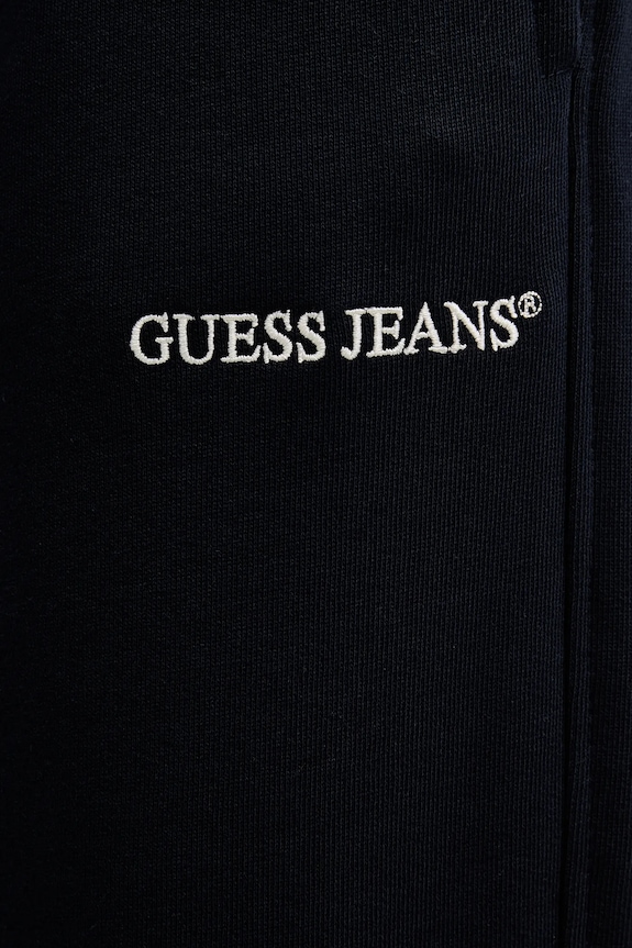 Guess Jeans pamut melegítőnadrág M6RB70.KCPR1 sötétkék