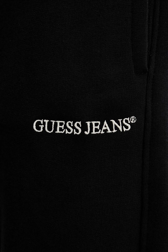 Guess Jeans pamut melegítőnadrág fekete M6RB70.KCPR1