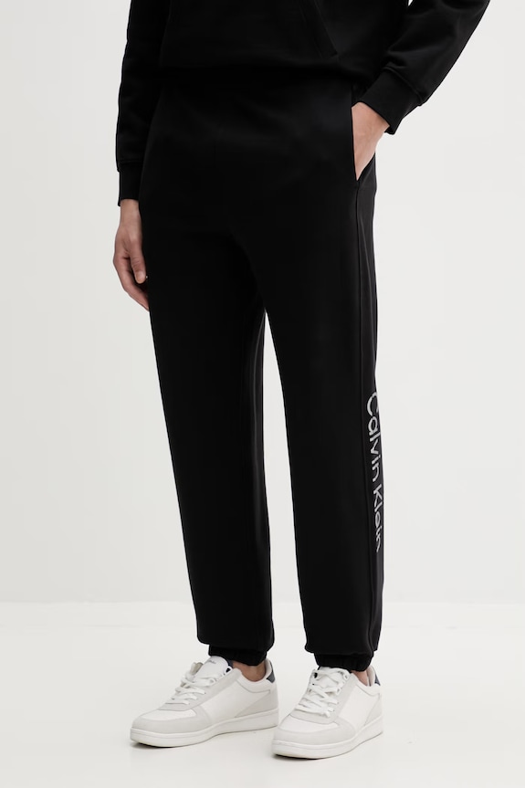 Calvin Klein donji dio trenirke za muškarce od pamuka crna LV04LF236G