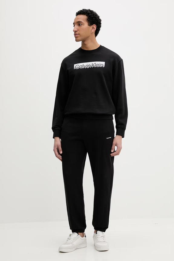 Calvin Klein donji dio trenirke za muškarce od pamuka LV04LF247G crna SS26