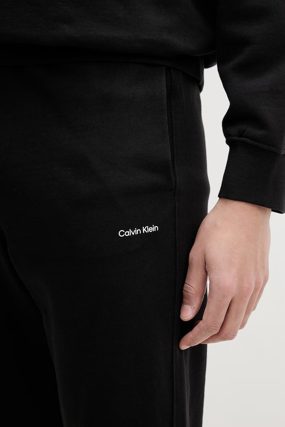 Calvin Klein donji dio trenirke za muškarce od pamuka crna LV04LF247G