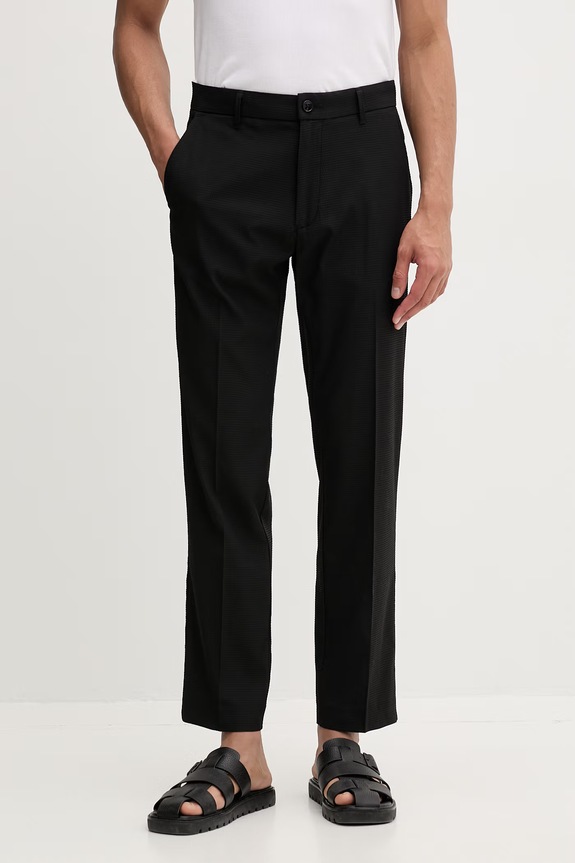 Calvin Klein παντελόνι chino Ανδρικό μαύρο LV04LF609G