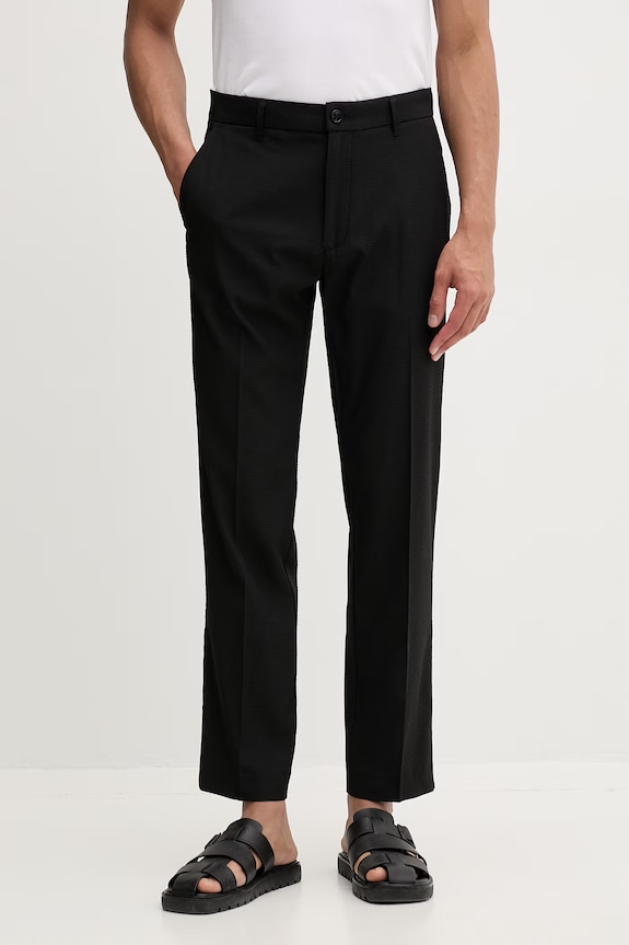 Calvin Klein παντελόνι chino Ανδρικό μαύρο LV04LF609G