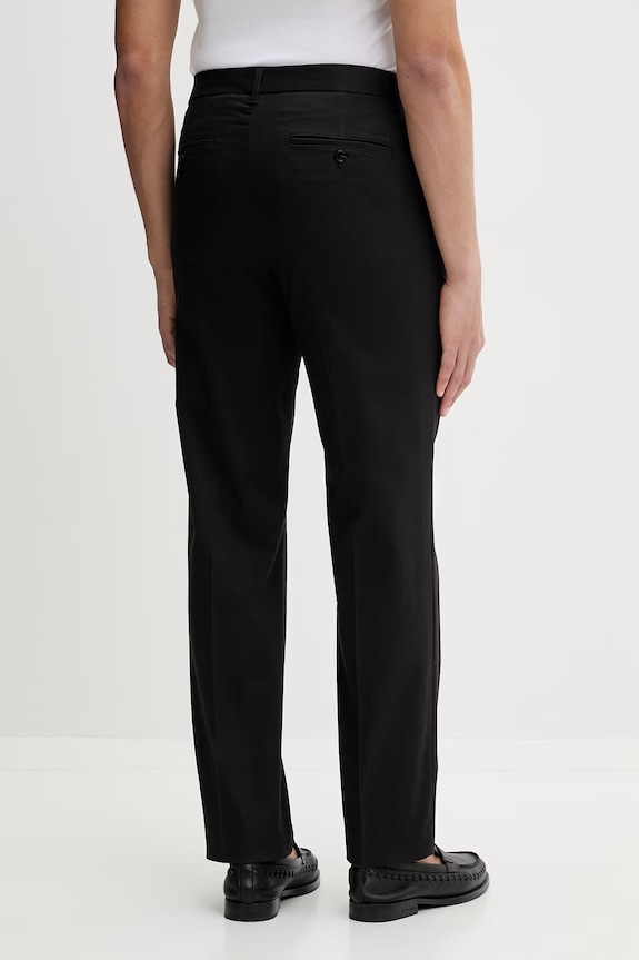 Ruházat Calvin Klein egyenes férfi nadrág pamuttal LV04LF625G fekete