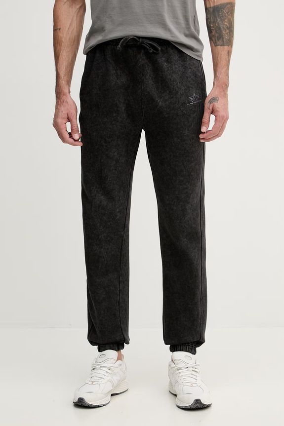 Alpha Industries melegítő férfi pamuttal Vintage Basic Jogger SL fekete 258361