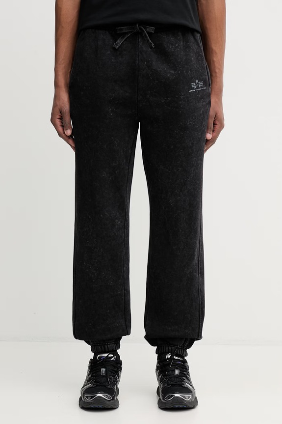 Alpha Industries Vintage Basic Jogger SL pantaloni de trening cu bumbac pentru bărbați negru 258361
