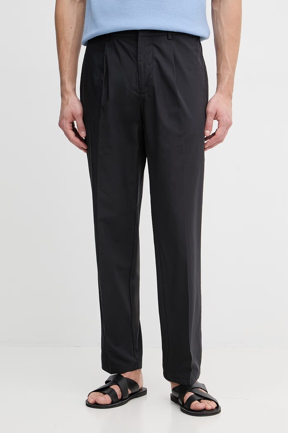 Emporio Armani nohavice chinos pánske bavlnené tmavomodrá EM005898.AF25633