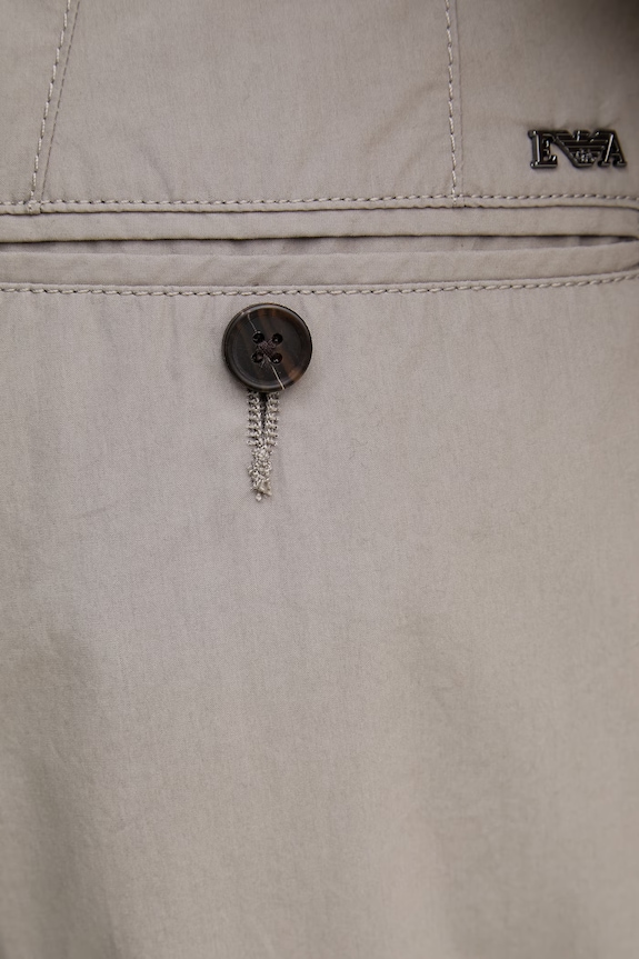 Emporio Armani pantaloni chinos pentru bărbați, din bumbac maro EM005898.AF25633