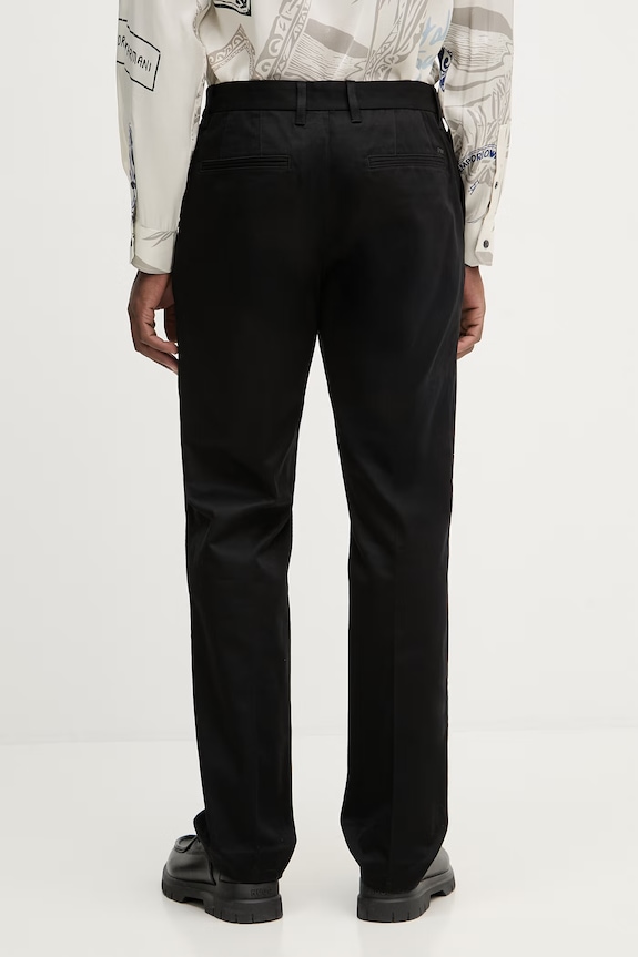 Oblečenie Emporio Armani nohavice regulárne pánske bavlnené s elastanom EM003660.AF23585 čierna