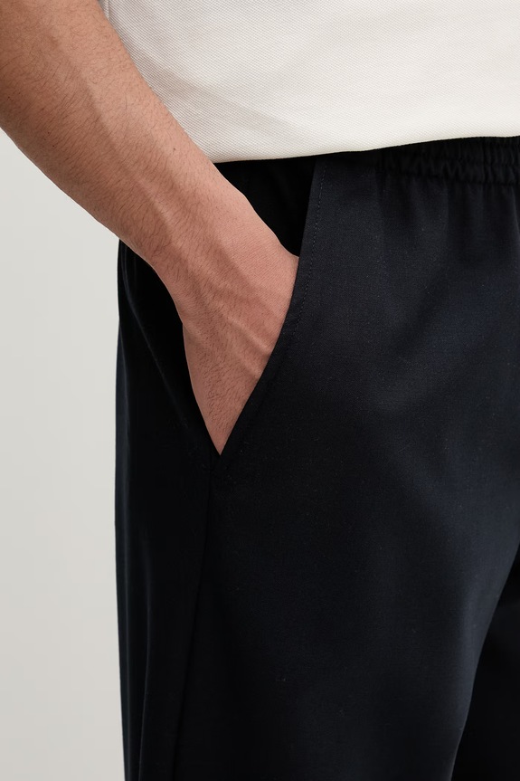 American Vintage брюки мужские с добавлением льна тёмно-синий MAYA10B