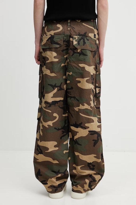 Îmbrăcăminte Alpha Industries Ripstop Patchwork pantaloni cargo din bumbac pentru bărbați 148203C verde