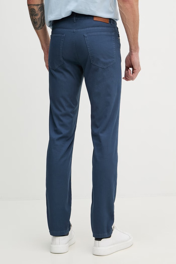 Îmbrăcăminte Trussardi pantaloni pentru bărbați, din bumbac cu elastan P704H704865N bleumarin