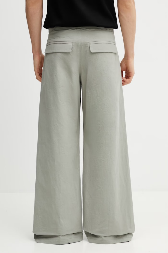 Îmbrăcăminte HELIOT EMIL pantaloni wide leg din bumbac pentru bărbați SS26.M.10.232.LDG23 verde