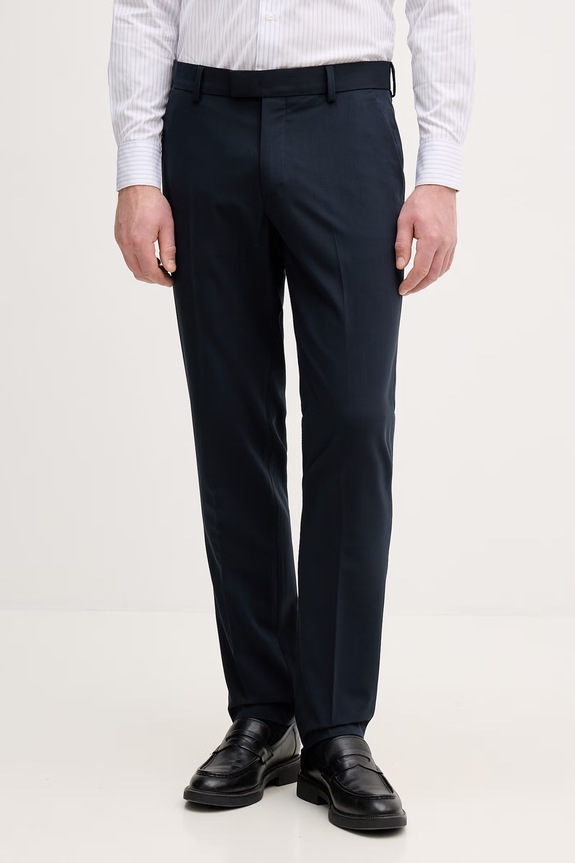 Sisley pantaloni carrot pentru bărbați, cu adaos de lână bleumarin 49B3SF05R