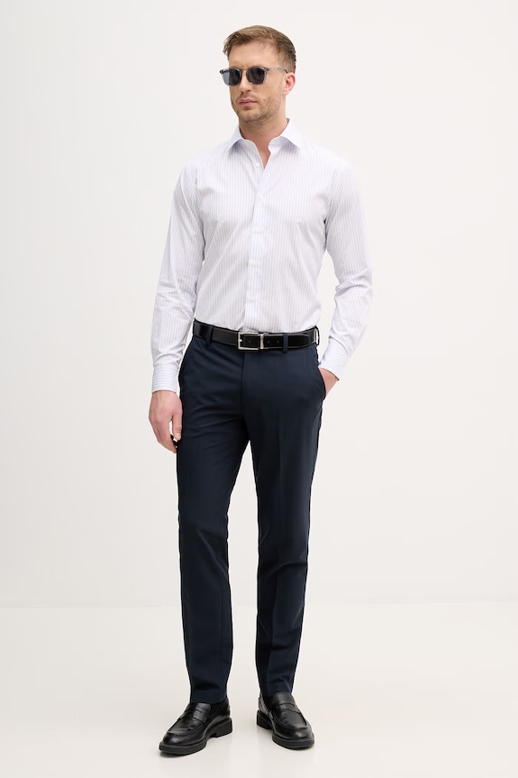 Sisley pantaloni carrot pentru bărbați, cu adaos de lână 49B3SF05R bleumarin SS26