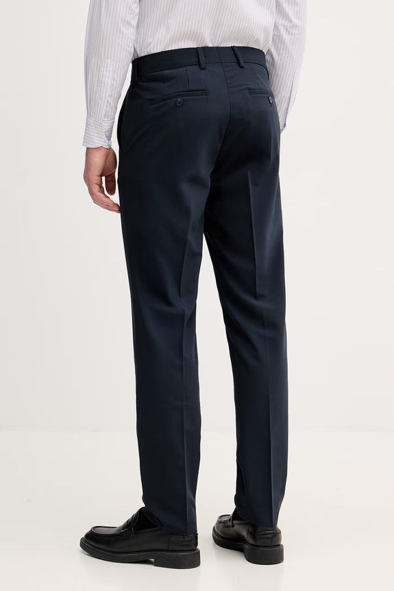Îmbrăcăminte Sisley pantaloni carrot pentru bărbați, cu adaos de lână 49B3SF05R bleumarin