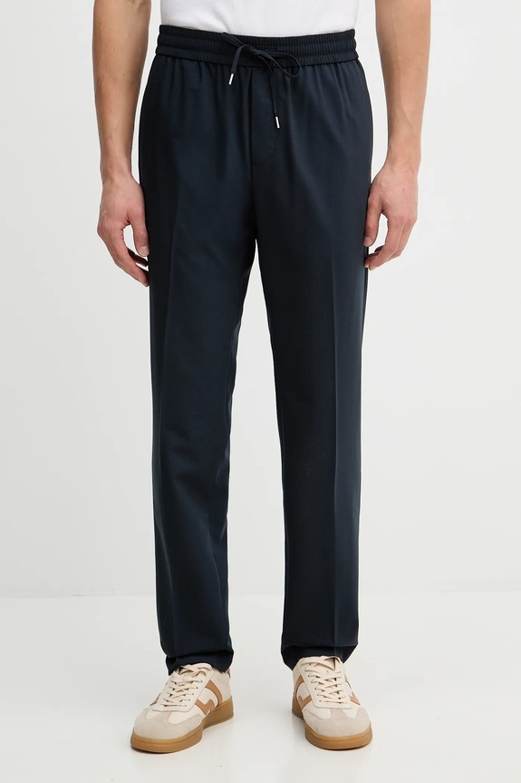 Sisley pantaloni din lână chinos bleumarin 49B3SF05S