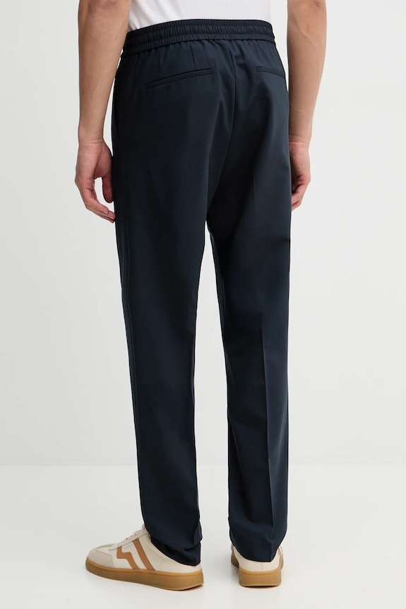 Îmbrăcăminte Sisley pantaloni din lână 49B3SF05S bleumarin