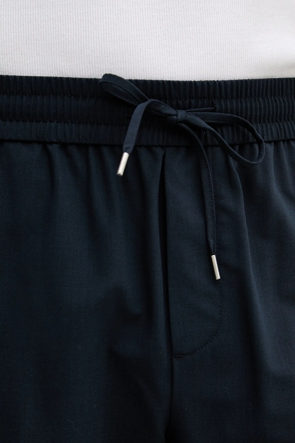 Sisley pantaloni din lână bleumarin 49B3SF05S