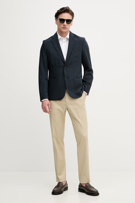 Sisley pantaloni chinos pentru bărbați, din bumbac cu elastan 4LWZSF05Z bej SS26