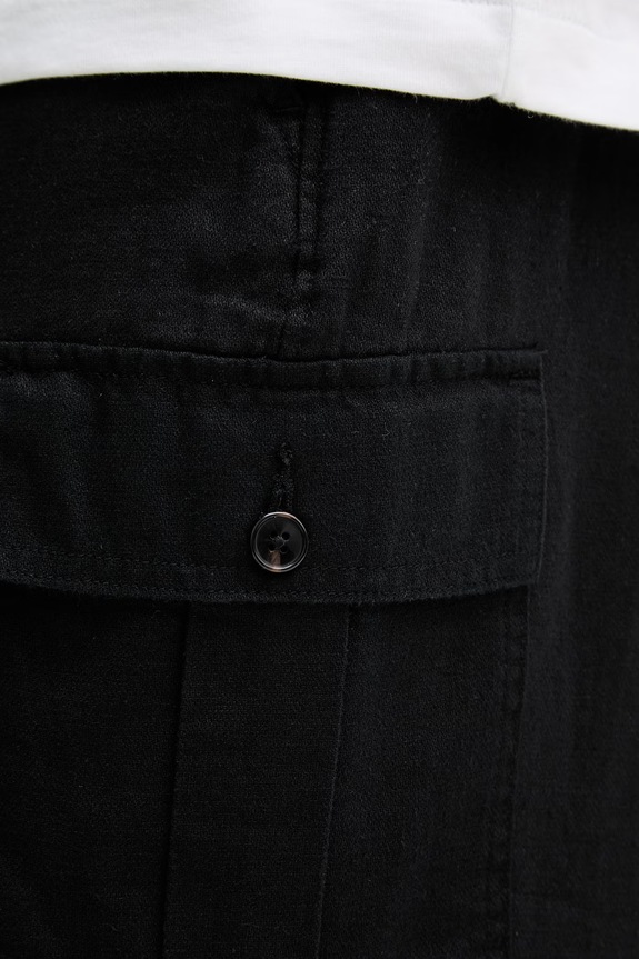 Calvin Klein Jeans cargo férfi lenvászon fekete LV04RF611G