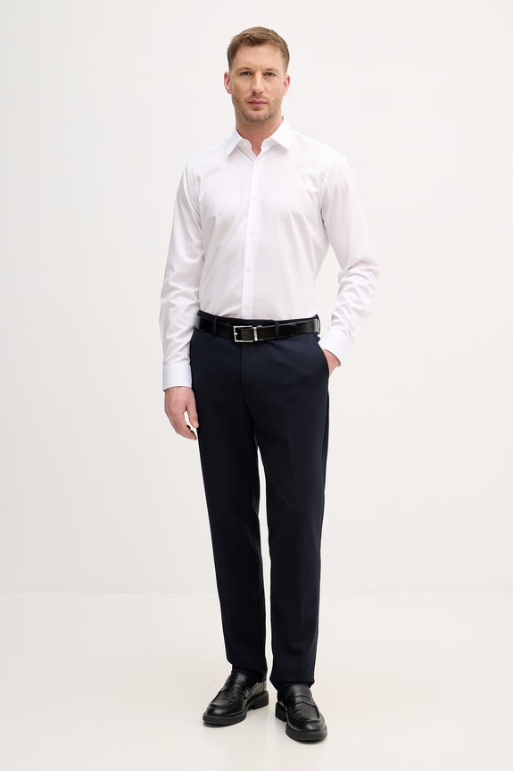 United Colors of Benetton pantaloni de costum pentru bărbați, cu vâscoză 43N4UF060 bleumarin SS26