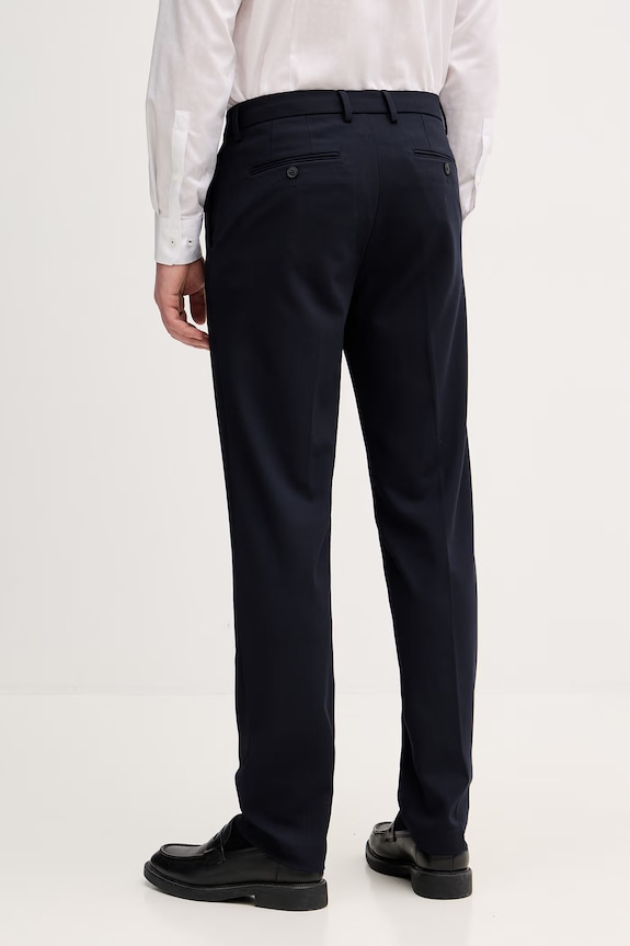 Îmbrăcăminte United Colors of Benetton pantaloni de costum pentru bărbați, cu vâscoză 43N4UF060 bleumarin