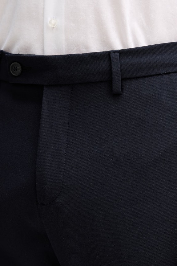 United Colors of Benetton pantaloni de costum pentru bărbați, cu vâscoză bleumarin 43N4UF060