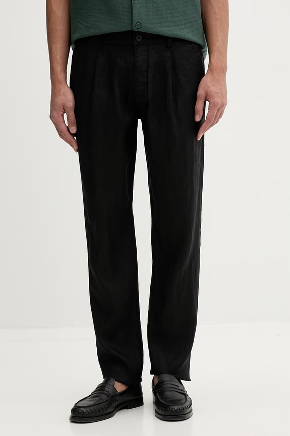 Marc O'Polo pantaloni chinos pentru bărbați, din in negru 5000012834