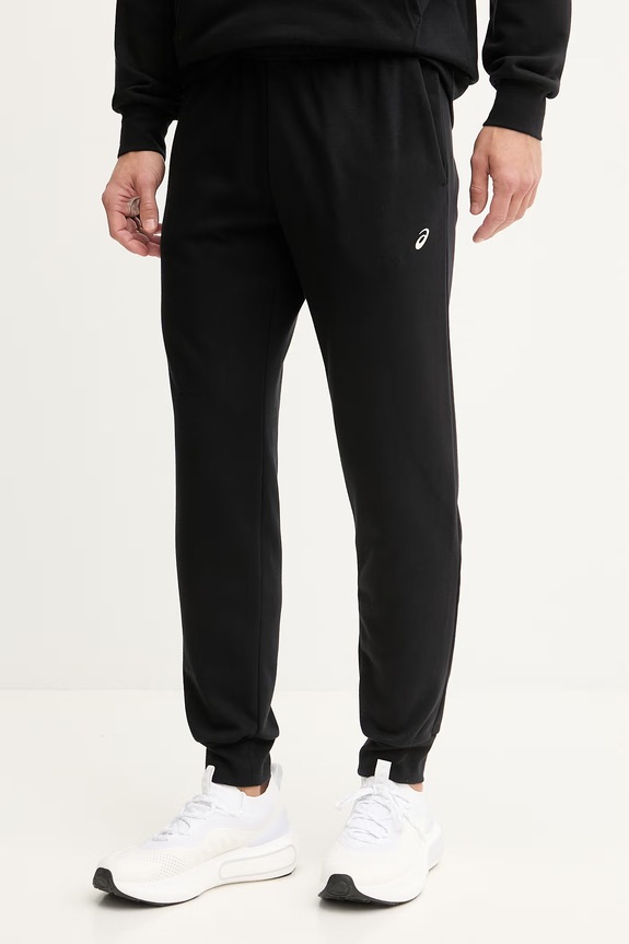 Asics pantaloni da allenamento FRENCH TERRY maglia nero 2031F447