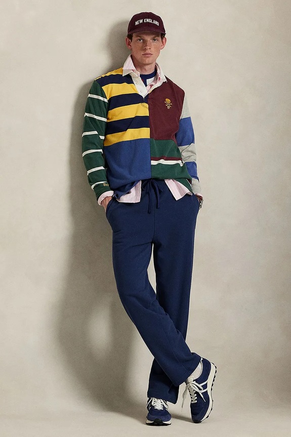 Polo Ralph Lauren spodnie dresowe męskie bawełniane granatowy 710951756