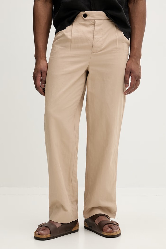 AllSaints chinos bărbați din in ROLAND bej M001TE