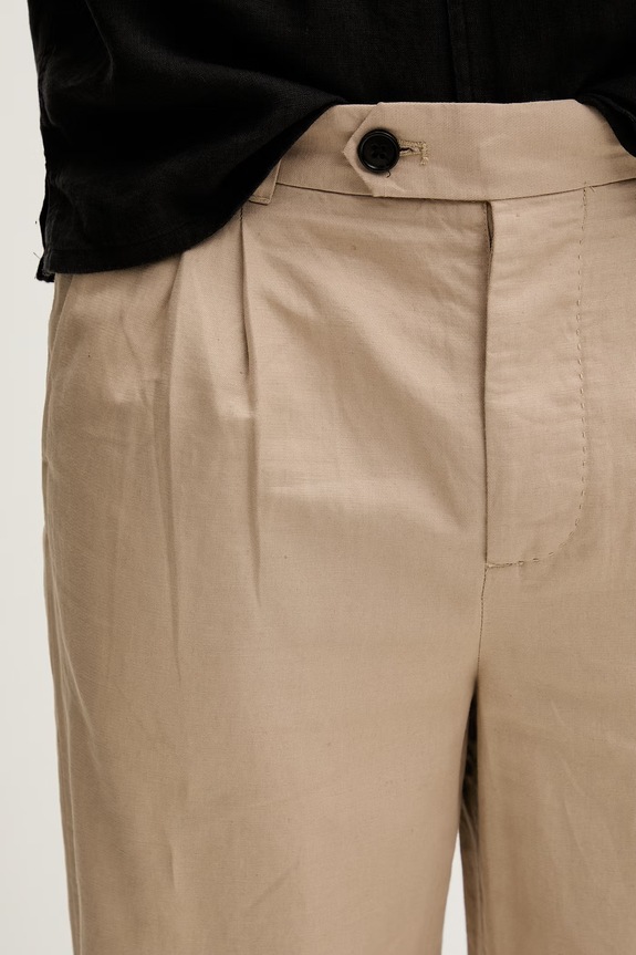 AllSaints chinos bărbați din in ROLAND bej M001TE
