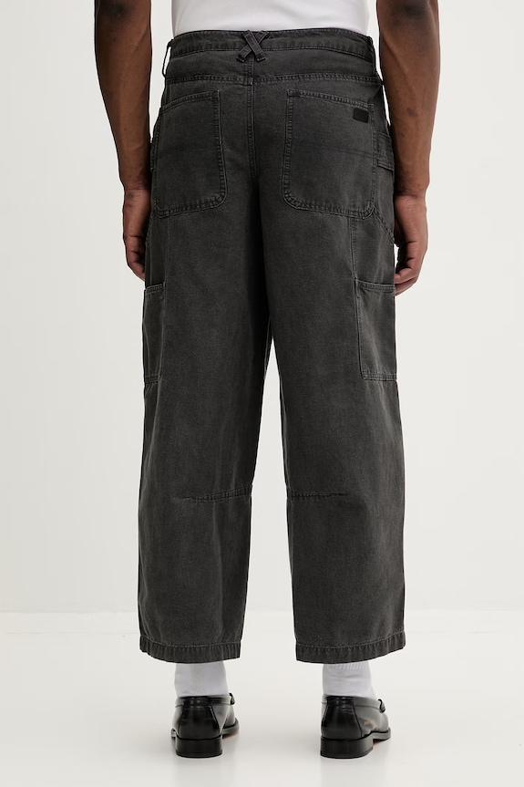 Odzież AllSaints spodnie wide leg męskie bawełniane JACKSON M006TE szary
