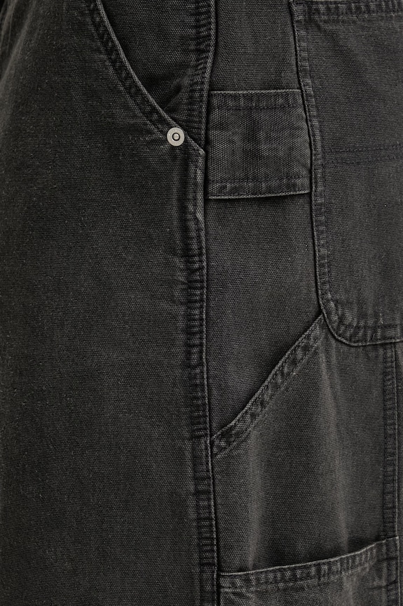 AllSaints spodnie wide leg męskie bawełniane JACKSON szary M006TE