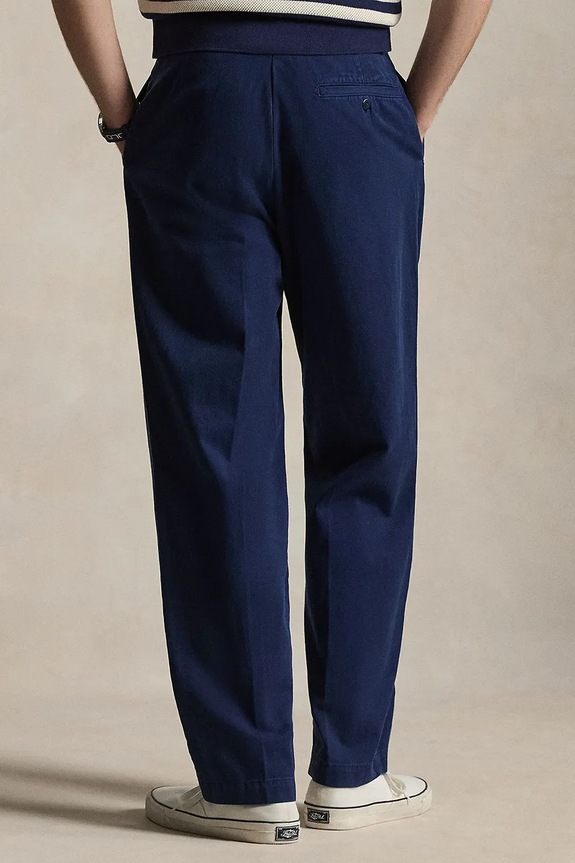 Bavlnené nohavice Polo Ralph Lauren 710B20873 tmavomodrá SS26