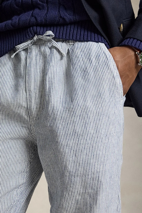 Polo Ralph Lauren παντελόνι ανδρικό λινό μπλε 710P08270