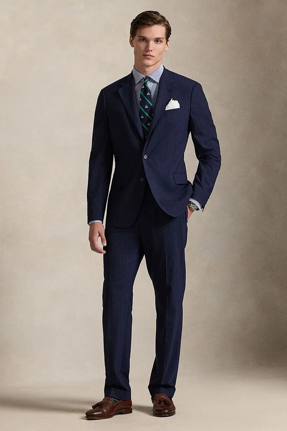 Îmbrăcăminte Polo Ralph Lauren pantaloni cu adaos de lână 715A12225 bleumarin