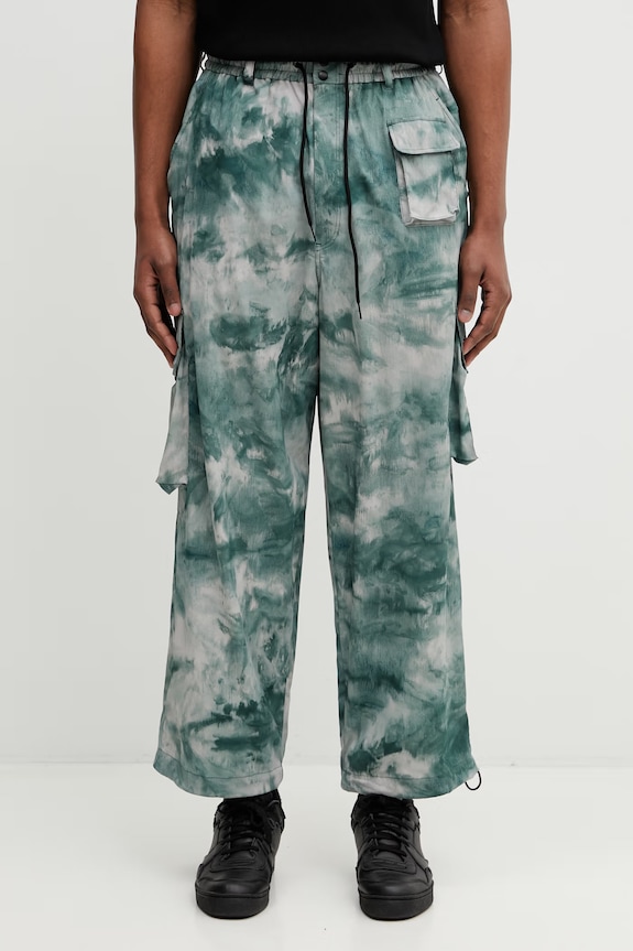Y-3 spodnie UT AOP PANTS z elastanem zielony KC6794