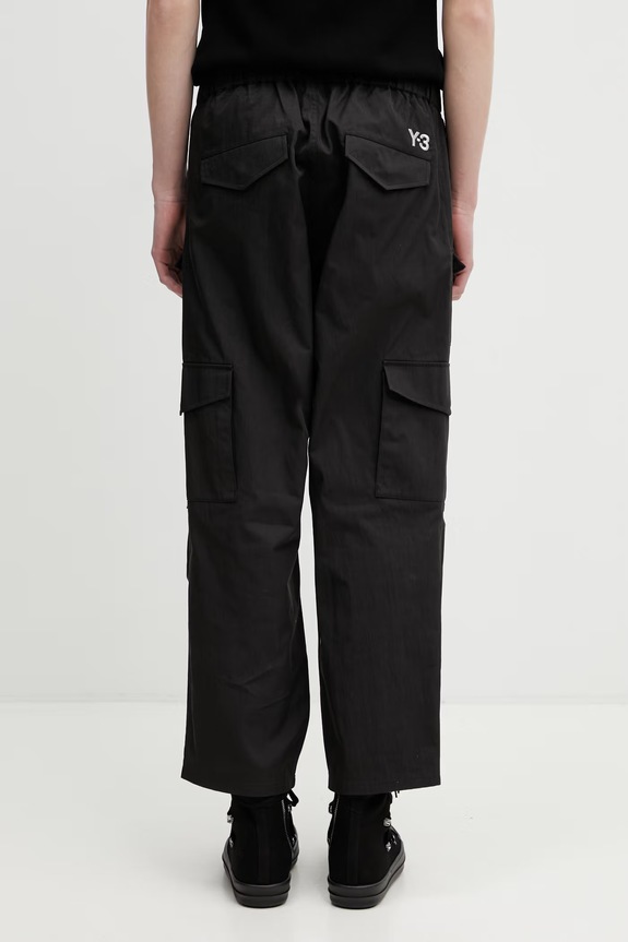 Abbigliamento Y-3 x F1 CARGO PANTS pantaloni cargo in cotone da uomo KR2378 nero